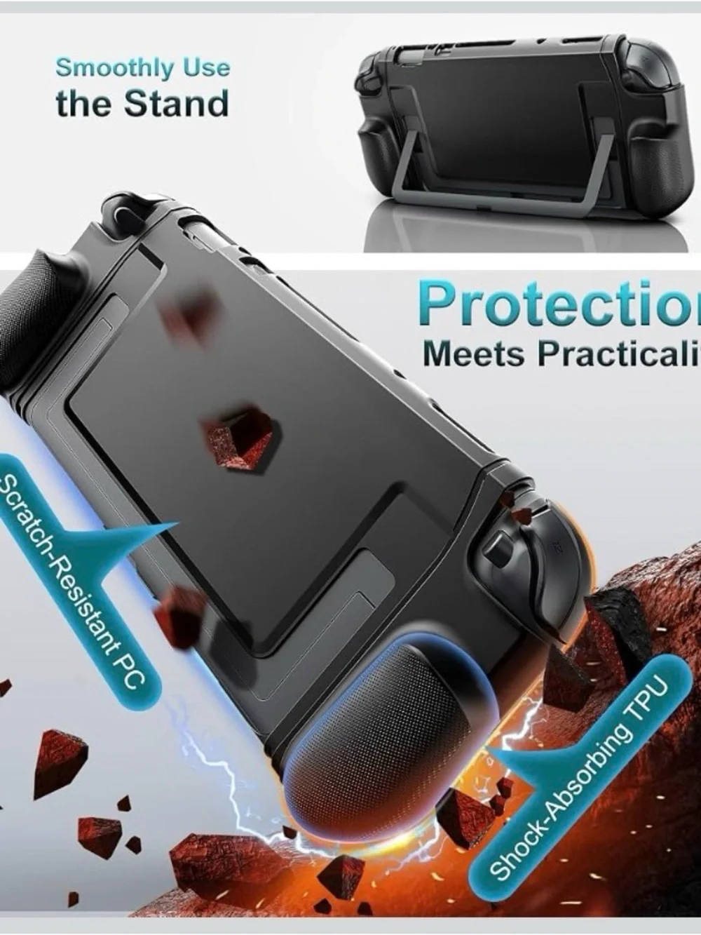 Nintendo Switch Dockable Case, Protective Cover, Ergonomic Design Console